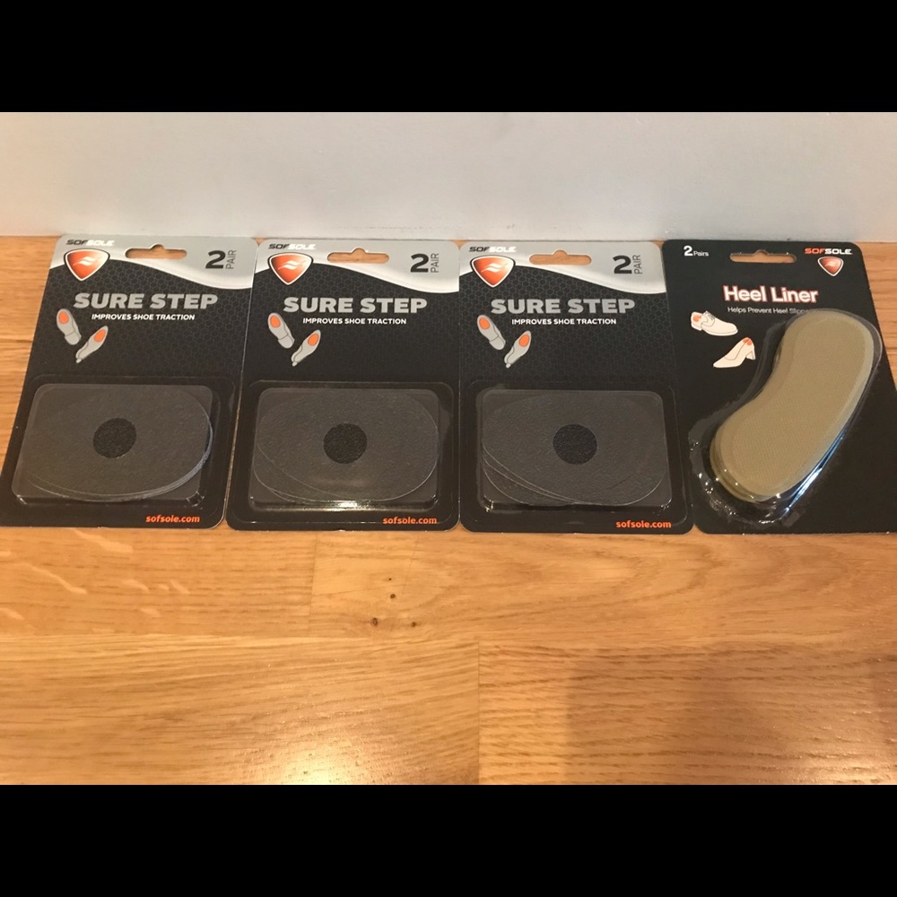 NWT 4pk shoe accessories-3 bottom 1 heel of foot